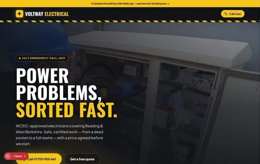 Voltway Electrical — Electrician website built by Little Web Lab